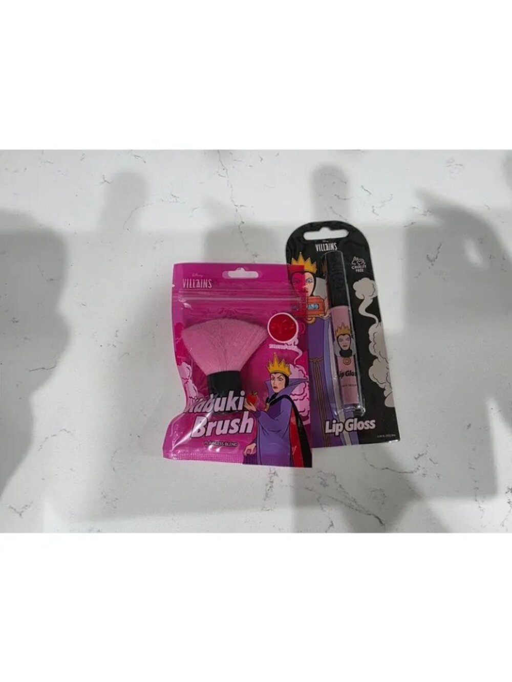 Disney Villains Evil Queen themed makeup set Kabuki brush and Ultra Shimmer Lip